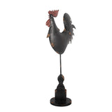 Gallo Decorativo in Metallo Nero 33x12x64cm | Clayre & Eef