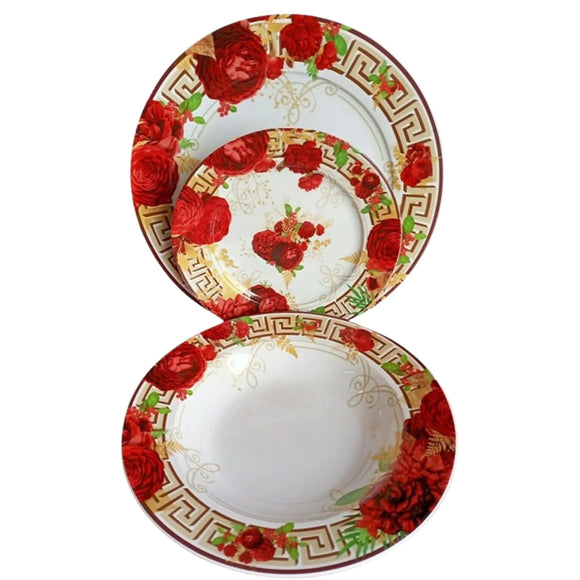 Servizio Piatti 18 Pezzi MADAME Fade - Porcellana Floreale