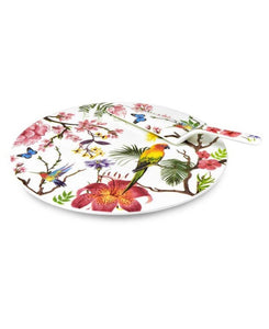 Piatto Torta con Paletta Paradise FADE - Set Elegante per Dolci