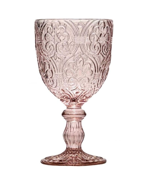 Set 6 Calici Vetro Rosa Corinto 300ml -  Fade Maison