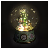 Globo di neve carillon albero di natale e pupazzo di neve led 40 cm
