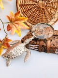 Lente d'Ingrandimento Tartaruga – Fermacarte Vintage in Alluminio | Innovaliving