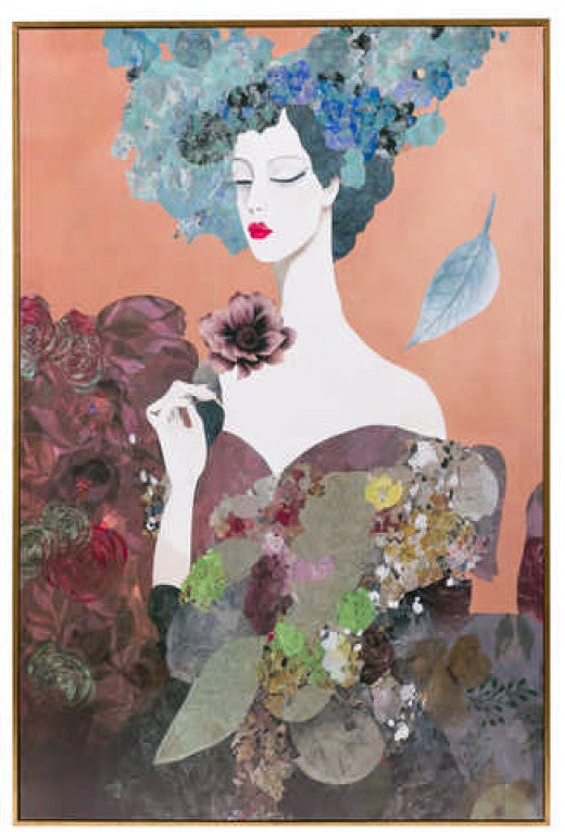 Quadro LADY 60x90cm - Stampa su Tela con Particolari Materici | Garpe