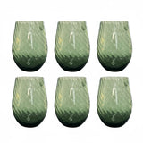 Fade Set 6 Bicchieri Acqua Braies 500ml in Vetro Verde