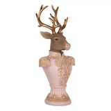 Statuetta decorativa Cervo 16x14x36 cm Rosa