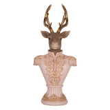Statuetta decorativa Cervo 16x14x36 cm Rosa