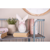 Statuetta Decorativa Coniglio in Resina Bianco e Rosa Pastello 12×8×18 cm | Clayre & Eef