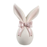 Statuetta Decorativa Coniglio in Resina Bianco e Rosa Pastello 12×8×18 cm | Clayre & Eef