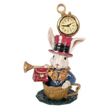 Statuetta decorativa Coniglio con Orologio 15x11x23 cm