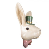 Statuetta Decorativa Coniglio in Resina Beige 17×11×25 cm | Clayre & Eef