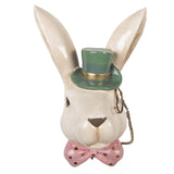 Statuetta Decorativa Coniglio in Resina Beige 17×11×25 cm | Clayre & Eef