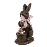 Statuetta Decorativa Coniglio in Resina Marrone 13×9×22 cm | Clayre & Eef