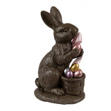 Statuetta Decorativa Coniglio in Resina Marrone 13×9×22 cm | Clayre & Eef
