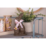 Statuetta Decorativa Coniglio in Resina Marrone 13×9×22 cm | Clayre & Eef