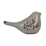 Statuetta decorativa Uccello 21x9x11 cm Grigio Ceramica