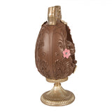 Uovo Decorativo con Coniglio Resina Marrone Oro Ø12x26cm | Clayre & Eef