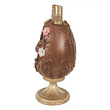 Uovo Decorativo con Coniglio Resina Marrone Oro Ø12x26cm | Clayre & Eef