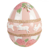 Uovo Decorativo Scenografico in Resina Rosa Ø 38×46 cm | Clayre & Eef