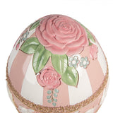 Uovo Decorativo Scenografico in Resina Rosa Ø 38×46 cm | Clayre & Eef