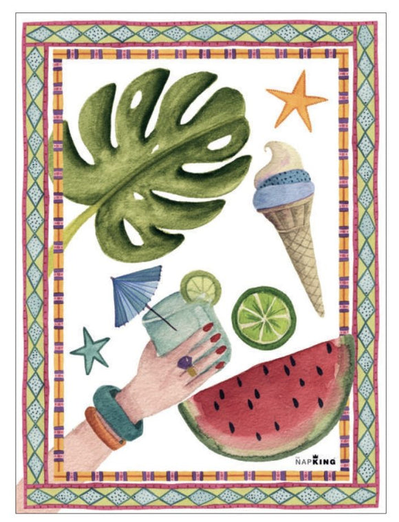 Canovaccio Summerparty V1 100% Lino 55x75cm - The Napking