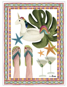 Canovaccio Summerparty V2 100% Lino 55x75cm - The Napking