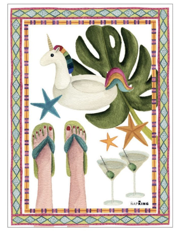 Canovaccio Summerparty V2 100% Lino 55x75cm - The Napking