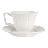 Set 6 Tazzine da Caffè con Piattino in Ceramica Bianca 175 ml – Clayre & Eef