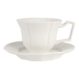 Set 6 Tazzine da Caffè con Piattino in Ceramica Bianca 175 ml – Clayre & Eef