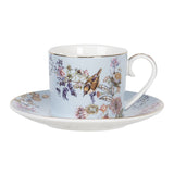 Set 2 Tazze con Piattino in Porcellana Blu Botanic 220 ml | Clayre & Eef