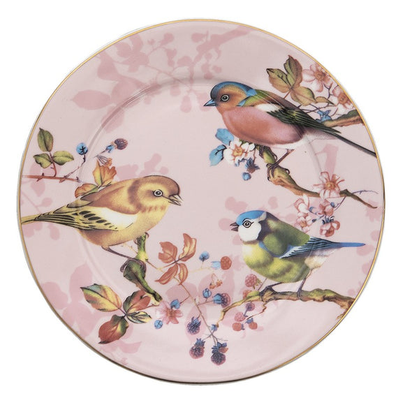 SET 2 PIATTINI PINK BIRD