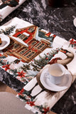 Set 4 Tovaglioli Natalizi XMASVILLAGE The Napking - Lino Made in Italy