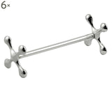 Set 6 Reggiposate Acciaio Argento - Accessori Tavola Hoff Interior