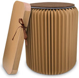 POUF CARTONE NATURALE