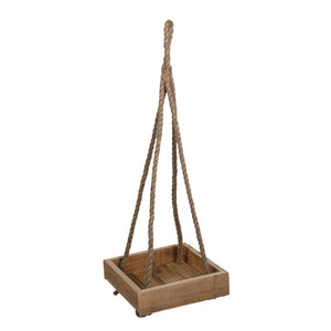 Portavaso Sospeso Legno Naturale 25x25cm - Fioriera da Parete Decorativa