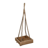 Portavaso Sospeso Legno Naturale 25x25cm - Fioriera da Parete Decorativa