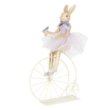 Coniglietta su Velocipede Decorazione Pasquale Multicolore