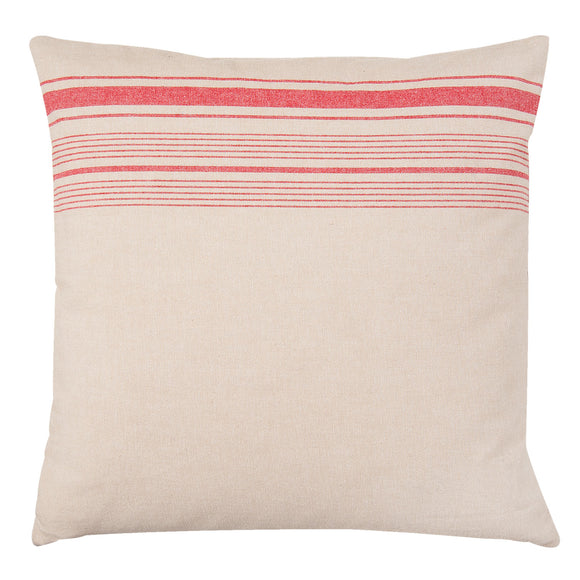 Cuscino Canovaccio Beige/Rosso 40x40 - Cotone CLAYRE & EEF