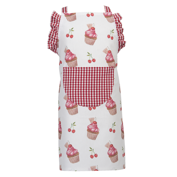 Grembiule e Guantone Bambina 100% Cotone - Set Cucina Bimba