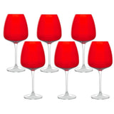 Set 6 Calici Vino Passion Red 440ml - Cristallo Bohemia Fade Maison