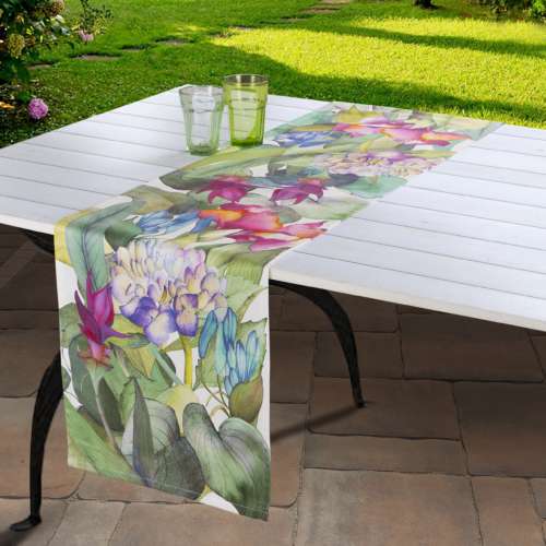 Runner in Raso di Cotone Il Giardino -45x150- THE NAPKING