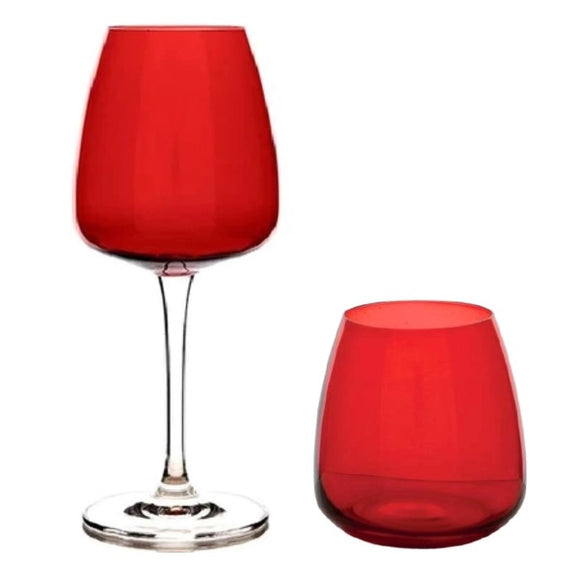 Set 6 Calici Vino Passion Red 440ml - Cristallo Bohemia Fade Maison
