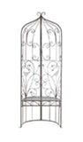 Panchina da Giardino in Ferro Battuto – Design Romantico con Arco Decorativo