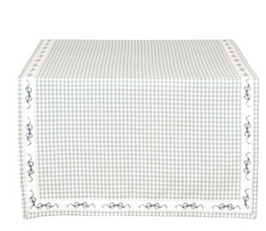 Runner Fiocchetti Celeste/Bianco 50x140 - Cotone CLAYRE & EEF