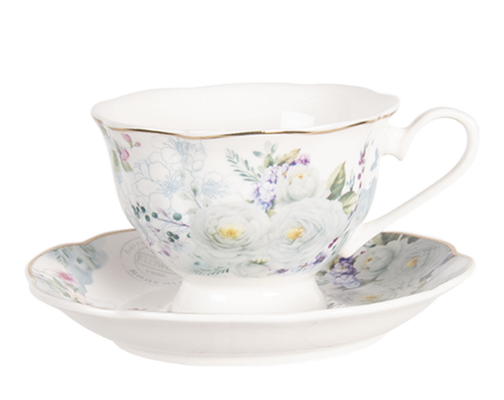 Tazza Butterfly in Porcellana Multicolore