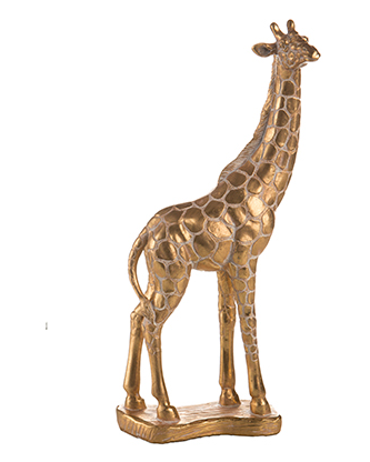 Decorazione Giraffa Oro Invecchiato - Ornamento Casa 36cm - Montemaggi