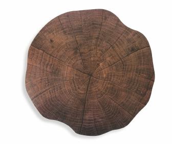 Set 6 Tovagliette Tronco Noce Scuro - Sottopiatti D.38cm