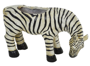 Porta Vaso Zebra in Resina 56cm - Complemento d'Arredo Living