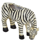 Porta Vaso Zebra in Resina 56cm - Complemento d'Arredo Living