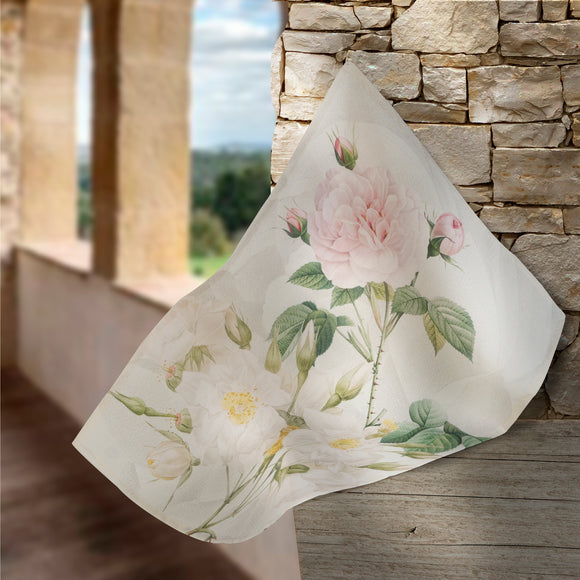 Canovaccio Roses V2 100% Lino 55x75cm - Tessile Cucina The Napking