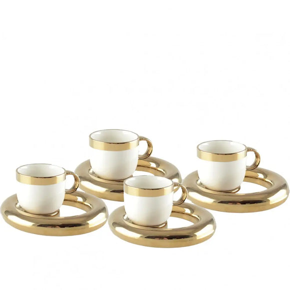 SET 4 TAZZINE CAFFE' CERCLE DORE